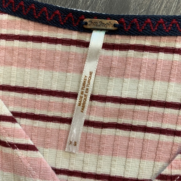 Free people striped wrap cropped top. Preowned. No flaws. Just worn by another:) - Picture 2 of 4